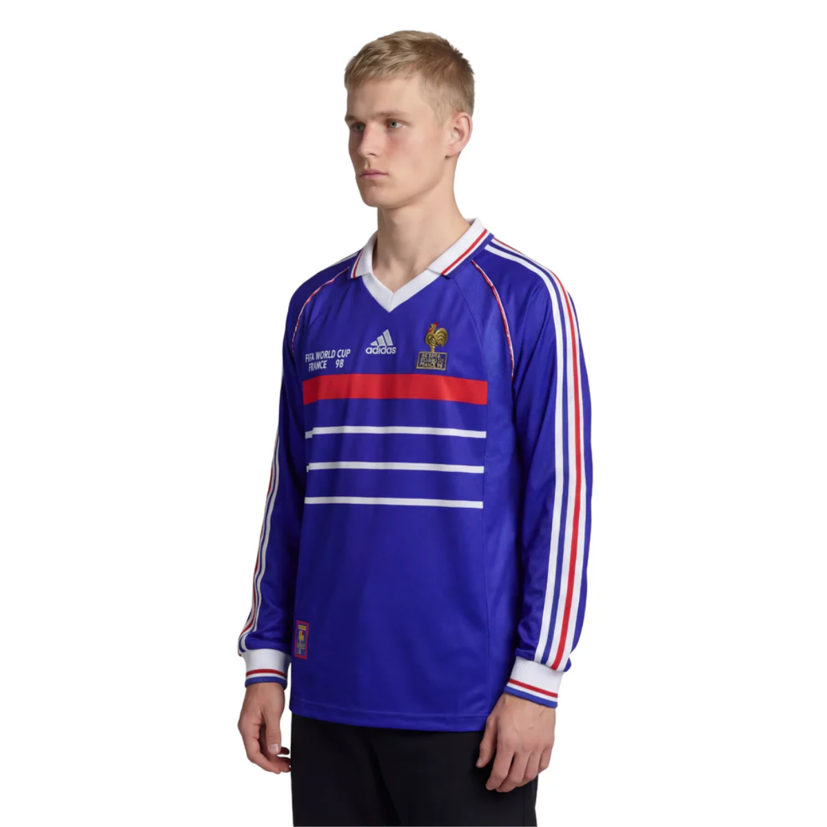 Jersey Long Sleeve France Home Retro 1998